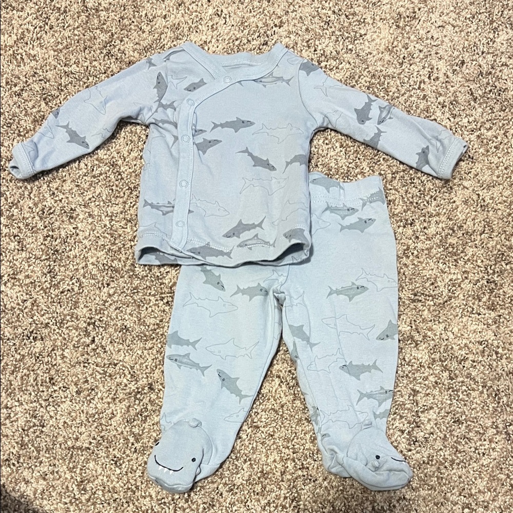 Child of Mine Blue Shark Pajama Set